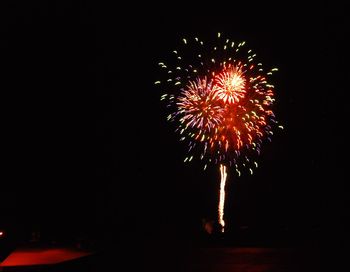 Low angle view of firework display