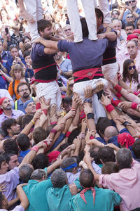 High angle view of group of people