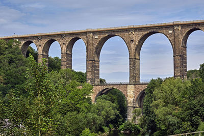 Arch bridge against sky