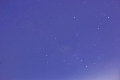 Low angle view of blue sky at night