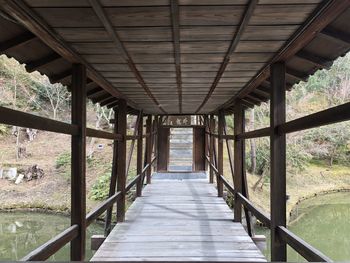 View of empty bridge