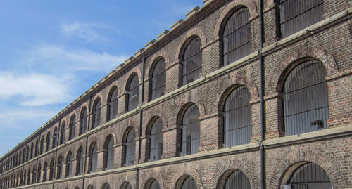 Low angle view of building against sky