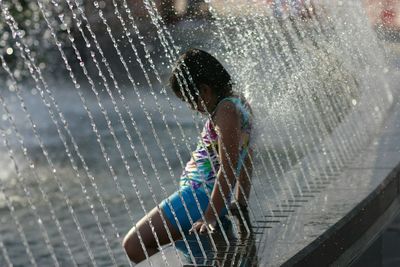 Close-up of woman in water