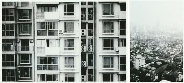 Low angle view of apartment building