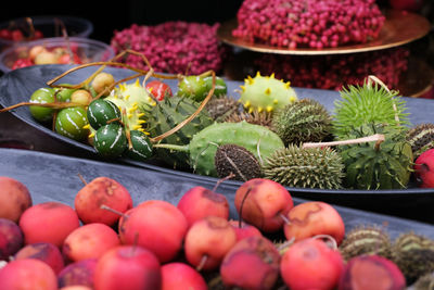 Close-up of fruits for sale in market