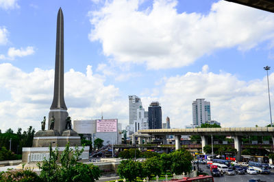 Modern city against sky