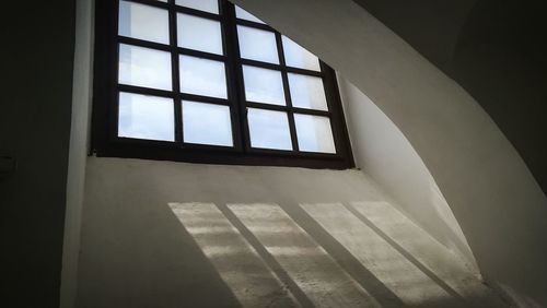 Low angle view of window in building