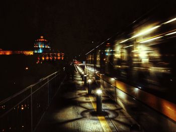 Train at railroad station platform