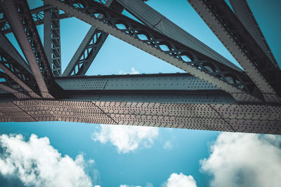 Low angle view of bridge against sky