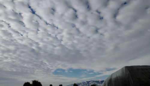 Low angle view of cloudy sky