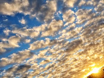 Low angle view of cloudy sky