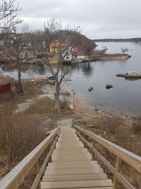 Scenic view of river against sky