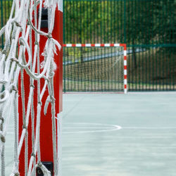 old soccer goal