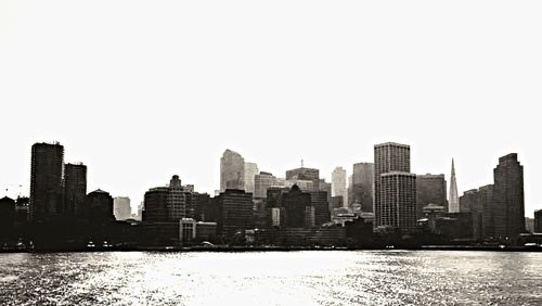 City skyline with waterfront