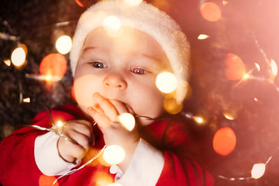 Close-up portrait of cute baby