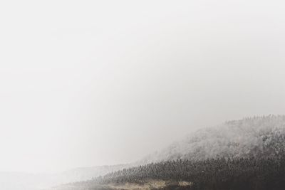 Scenic view of mountains against clear sky