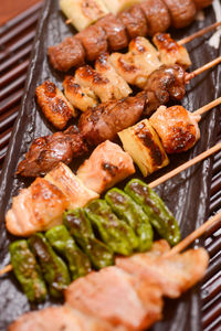 Meat on barbecue grill