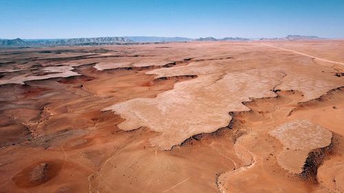 Scenic view of desert against sky