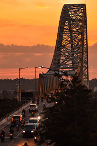 View of bridge against sky during sunset