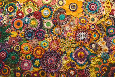 Full frame shot of colorful fabric