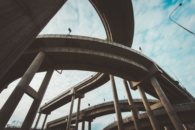 Low angle view of bridge against sky