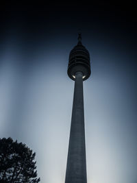 Low angle view of tower against clear sky