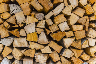 Full frame shot of firewood