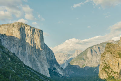 Views of yosemite national park valley in northern california.