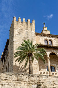 Low angle view of historical building against sky