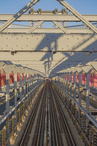 Railroad tracks against sky