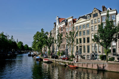 View of canal along buildings