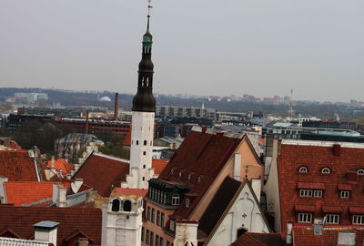 Aerial view of buildings in city