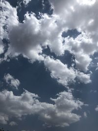 Low angle view of clouds in sky