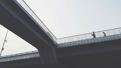 Low angle view of bridge against clear sky