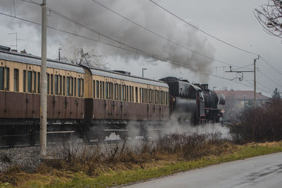 Train against sky