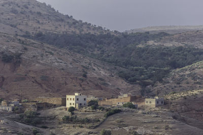 High angle view of townscape against sky