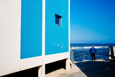 Man looking at sea