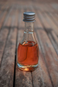 Close-up of wineglass on table