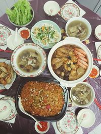 Close-up of food served in plate