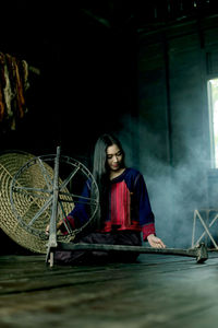Portrait of smiling young woman
