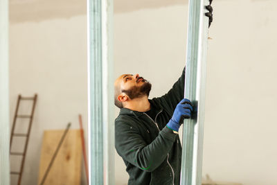 Construction worker working at site