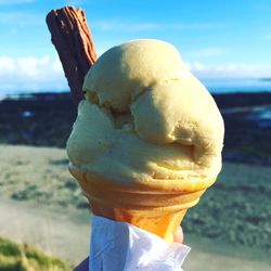 Close-up of ice cream cone