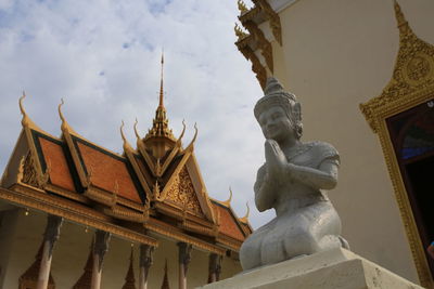 Low angle view of statue