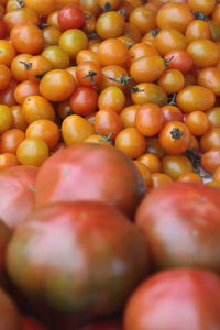Full frame shot of tomato at market stall