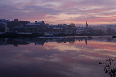 An early morning view across the river nith. dumfries, scotland.