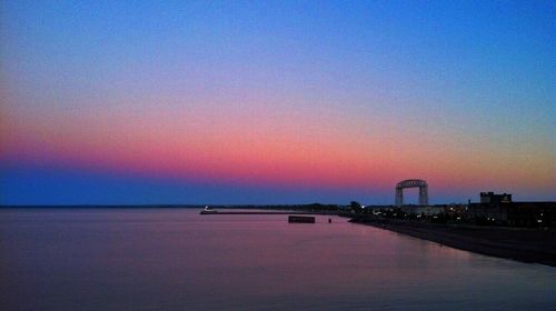 Scenic view of sunset over sea