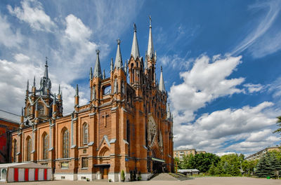 Low angle view of church against sky