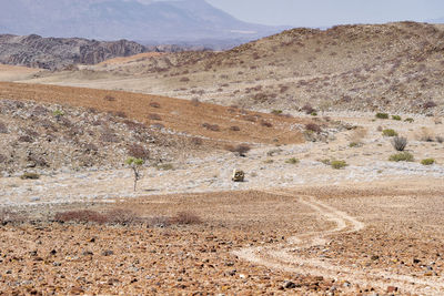 An all terrain research vehicle in the namibian desert