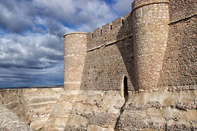 Low angle view of castle against sky