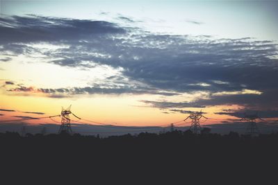 Silhouette of tree against sky during sunset